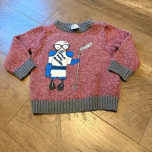 12m Little Marc Jacobs Red and Gray Knit Sweater